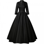 Viduramžių Viktorijos laikų Retro Princesės Cosplay Kostiumas Moterims Helovino Dvaro Karali&scaron;kas Gotikinis Eleganti&scaron;kas Vampyrės Nuotakos Sūpuoklinė Suknelė XS juoda