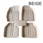 5 vnt Automobilių grindų kilimėliai, atsparūs vandeniui PVC, odiniai universalūs priekiniai ir galiniai kilimėliai, odiniai kilimėliai, tinka vairuotojui ir keleivio sėdynei smėlis