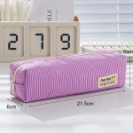 Retro velvetinis vienspalvis pie&scaron;tukų dėklas minimalistinis ra&scaron;tinės reikmenų laikymo krep&scaron;ys pie&scaron;tukinė didelės talpos pie&scaron;tukų dėklas &scaron;viesiai violetinė spalva