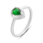 Sidabrinis žiedas su nano smaragdu 0,605 ct, gaminio svoris 2,07 g (2192213) 18 smaragdas