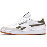 Reebok Club C Revenge Balti Armijos Žali Unisex Sportbačiai Cloud-White Guminis-Gumos-05 GZ6874 37.5