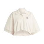 Adidas Originals SS23 Visada originalus trumpomis rankovėmis sportinis polo mar&scaron;kinėlis moterims Vir&scaron;utiniai drabužiai Baltas IC5589 XL