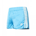 Adidas Originals, Sporty & Rich Adidas Trefoil X Sporty & Rich SS23 Logotipo Juostelė Laisvalaikio Sportiniai &Scaron;ortai Moteri&scaron;kos Kelnės Mėlyna IN5252 S