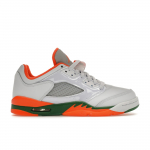 Air Jordan 5 Retro Low GS Hurricanes Vaikams Sportbačiai Pilki Football-Grey Brilliant-Orange FQ1293-018 37.5