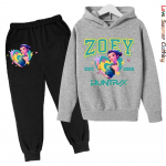 Mergaičių džemperis sportinis kostiumas KPop Demonų medžiotojų personažo džemperis MIRA HD spauda RUMI Rudens vaiki&scaron;kas džemperio rinkinys ZOEY Plonas flisinis džemperio rinkinys 130