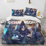 A-Apex Legends Žaidimas Žaidėjas Animacinis Patalynės Komplektas, Antklodės Užvalkalas Patalynės Komplektas Antklodės Užvalkalas Pagalvės Užvalkalas, Karali&scaron;ko Dydžio Patalynės Komplektas EU Single 135x200cm