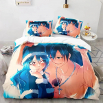 3D spausdinimas Fairy Tail Anime Natsu patalynės komplektas antklodės užvalkalas lovos komplektas antklodės užvalkalas pagalvės užvalkalas antklodė karali&scaron;ko dydžio karalienės dydžio berniukams suaugusiems EU single(135x200cm)
