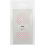Masking Tape MT Casa Seal Sticker rond en washi Pois rose rožinė