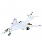 1/200 mastelio TU-160 tolimojo nuotolio strateginio bombone&scaron;io modelis su stovu Kolekciniai papuo&scaron;alai Karinių gerbėjų dovana Helovino žaislai balta