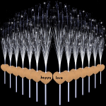 Asany 80 vnt. &scaron;irdies formos &scaron;viesolaidžių lazdelių LED baltos &scaron;vieselės &scaron;viečiančios magi&scaron;kos lazdelės su 3 &scaron;viesos režimais vestuvėms, gimtadienio fejerverkai