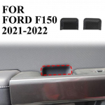 Carbon Fiber Style Inner front Door Handle Bowl Cover Trims for Ford F-150 + Rear Door