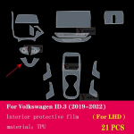 Volkswagen ID3 - Automobilio interjero centrinės konsolės permatoma TPU apsauginė plėvelė Anti-scratch lipdukas Left Hand Drive