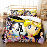 Sailor Moon patalynės komplektas Antklodės užvalkalas Cosplay Pagalvės užvalkalas Animacinis Anime Dekoracija Lovos užtiesalas Miegamojo antklodės užvalkalas Patalynės komplektas Vaikų dovana EU Single(135*200cm)3pcs