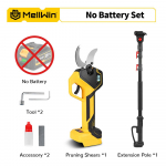 MELLWIN 2IN1 be&scaron;epetėlinis elektrinis stiebinis genėtuvas su 180CM prailginamu stiebu Sodo genėtuvas įrankis Makita 18V baterijai Without Battery