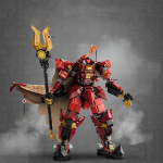 996 vnt. Liepsnojantis Riteris Mecha Statybiniai Blokiniai Mecha Veikėjo Modelis Plyta Darbalaukio Dekoracija Vitrinos Žaislai Dovanos 996pcs