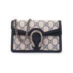Gucci Dionysus GG Super Mini Rankinė Smėlio/Mėlyna Supreme Moteri&scaron;kos Pečių krep&scaron;iai Rusva 476432-K9GSN-4075 Basic Set (Bag+Dust Bag)