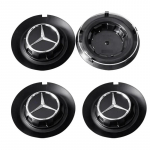 4 VNT. 147 mm C-1028 17028 Automobilio rato centrinės stebulės dangtelis Ženklelis Logotipas Mercedes Benz AMG G350 G500 G63 S680 GLS600 Priedai matinė juoda spalva