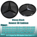 LED Veidrodžio Juodas Rėmelis Sidabrinis Rėmelis Naujausias 3D Priekinės Grotelės Žvaigždės Logotipas Mercedes Benz GLC X253 GLE W167 GLS X167 V W447 Emblemui