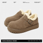 Birkenstocks nauji žiemos odiniai derby batai platforminiai paauk&scaron;tinantys batai lengvi kasdieniai medvilniniai batai 39 gray