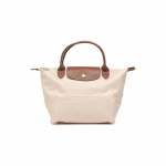 Longchamp Le Pliage 23 Užsegimas spaudėmis ir užtrauktuku Trumpa rankena Drobė ir oda Pirkinių krep&scaron;ys Moteri&scaron;kas pirkinių krep&scaron;ys Popieriaus spalva 1621089P71 Basic Set (Bag)