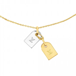 Louis Vuitton Nanogram Lv inicialai Sidabru dengtas žalvaris Karoliai Unisex karoliai Auksiniai M63141 Default Packaging