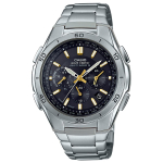 Casio Wave Ceptor Sidabrinis WVQ-M410DE-1A3JF Vyri&scaron;kas saulės energija varomas radijo bangomis valdomas laikrodis,