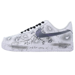 Nike 07 Air Force 1 Neslystantys, atsparūs dilimui žemi krep&scaron;inio/riedlenčių batai Unisex Balti Pilki CW2288-111(Komanda41-) 38