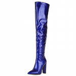 Seksualūs auk&scaron;ti ilgi batai moterims, auk&scaron;takulniai, lakuoti, balti, geltoni, balti, vir&scaron; kelių, žiemos, vakarėliui, naktiniam klubui, moteri&scaron;ki batai 34