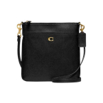 Coach Juoda Kryžmai Grūdėtos Odos Vidutinio Dydžio Kitt Messenger Crossbody Rankinė Kasdieniam Naudojimui Basic Set (Bag+Dust Bag)