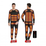&Scaron;ildomos termo apatinės kelnės vyrams, moterims, USB, daugialonės, i&scaron;maniai &scaron;ildomos black