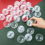 100 vnt. skaidrios plastikinės apvalios kapsulės tu&scaron;čios - gumos rutuliukų automato kapsulės didmeninė prekyba, skaidrus konteineris, pardavimo automato prizai, &bdquo;pasidaryk pats&ldquo; amato reikmenys