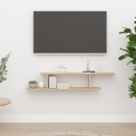 Vidaxl Wisząca P&oacute;łka Na Tv, Dąb Sonoma, 125X18X23 Cm