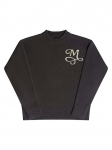 Madingas unisex apvalios apykaklės megztas megztinis &ndash; Auk&scaron;tos kokybės Medium black