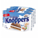 Knoppers Pieno &Scaron;okolado Lazdelės su Lazdyno Rie&scaron;utais