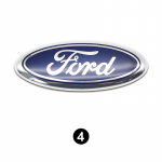 Ford Metalinis Visų Dydžių Logotipas Focus Mondeo Edge Ecosport Fiesta Fusion Galinės Bagažinės Emblema Metalinė Dangtelio Lipdukas Ženklelis Klasikinės Mėlynos 14.5X5.8cm