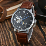 Vyri&scaron;kas laikrodis, Visi&scaron;kai automatinis mechaninis laikrodis, Vyri&scaron;kas laikrodis, Vandeniui atsparus dirželis, Tourbillon laikrodis gray