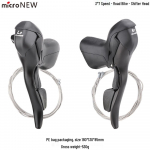 MicroNew Dvigubos Valdymo Plento Dviračio Pavarų Perjungikliai: 2/3 greičio priekiniai, 7/8/9/10/11 greičio galiniai pavarų perjungėjai. Compatible with Shimano/Microshift