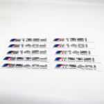 ABS Automobilio Galinės Bagažinės Emblemos Ženklelis BMW M125i M135i M140i M235i M240i M320i M330i M340i M350i M440i M435i M530i M540i M550i oe2 M240d sidabras