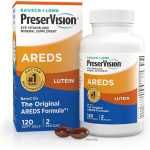 Bausch + Lomb Preservative Vision Ar&egrave;s Akių vitaminai Liuteinas Mineralai Mink&scaron;tos kapsulės 120 tablečių 1 vnt.