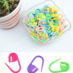 Naudingi 30 x mi&scaron;rių spalvų plastikiniai mezgimo įrankiai, nėrimo fiksavimo dygsnio adatos segtukas Random