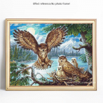 5D deimantų tapyba Viso apvalaus gyvūnų pelėdos siuvinėjimo paveikslėlis Kalnų kri&scaron;tolas deimantas 20X30