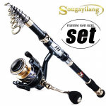 Me&scaron;kerės ritės rinkinys Teleskopinis me&scaron;kerykotis 13BB me&scaron;kerės ritės ne&scaron;iojamas kelioninio me&scaron;kerės ritės derinys