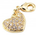 Les Tr&eacute;sors De Lily [G9331] - Pendentif Charm 'Coeur' Plaqu&eacute; Or auksas