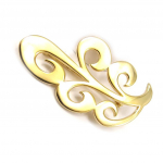 Altesse [K4562] - Broche Plaqu&eacute; Or 'Chor&eacute;graphie'