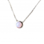Les Tr&eacute;sors De Lily [P0645] - Collier argent 'Princesse Opale' rose opalescent (rhodi&eacute;)