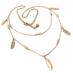 Les Tr&eacute;sors De Lily [P7866] - Collier cr&eacute;ateur acier 'Boho' rose dor&eacute; ros&eacute; - 12x4 mm
