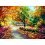Pilnas 5D &bdquo;pasidaryk pats&ldquo; deimantinis tapyba Rudens parko peizažas Siuvinėjimas Siuvinėjimas kryželiu namų dekoras Rankų darbo dovana 25x30cm