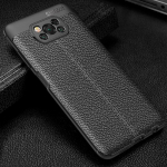 KEYSION Atsparus smūgiams dėklas Xiaomi POCO X3 NFC X3 Pro prabangus odinis mink&scaron;tas silikoninis telefono galinis dangtelis, skirtas Pocophone X3 Pro for POCO X3 NFC juoda