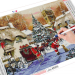 5D deimantinis paveikslas Kalėdų namas Nauji pristatymai Deimantinis siuvinėjimas kryželiu žiemos mozaikos kra&scaron;tovaizdis rankų darbo dovana Full Round (20X30CM)