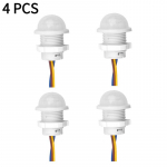 1/2/4Pc PIR jutiklis &scaron;viesos detektorius detektorius i&scaron;manusis jungiklis LED 110V 220V infraraudonųjų spindulių judesio PIR automatinis jutiklio įjungimas i&scaron;jungtas 4 PCS